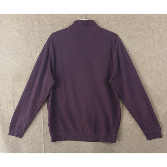 Peter Millar Crown Comfort Interlock‎ Sweater Sz M Purple 1/4 Zip Torrey Pines - Picture 2 of 7